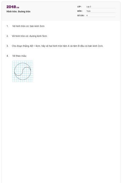 Hình tròn. Đường tròn