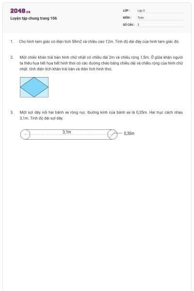 Luyện tập chung trang 106