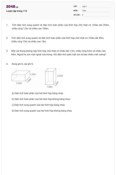 Luyện tập trang 110