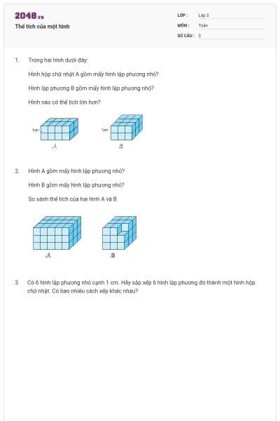 Thể tích của một hình