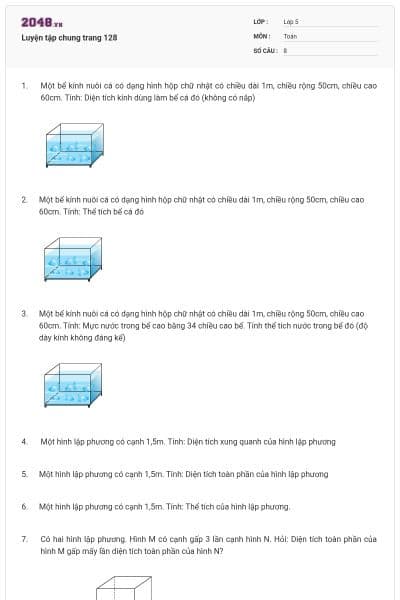 Luyện tập chung trang 128