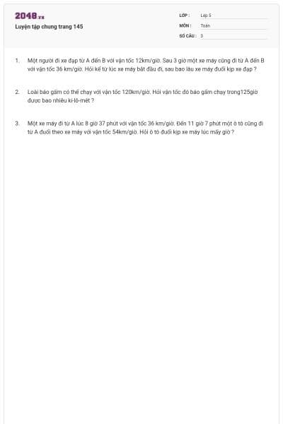 Luyện tập chung trang 145