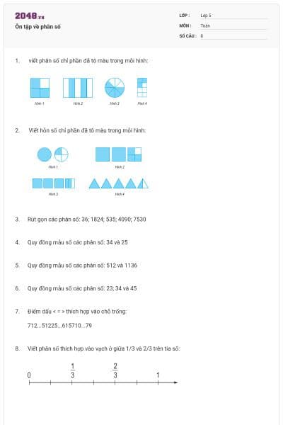 Ôn tập về phân số