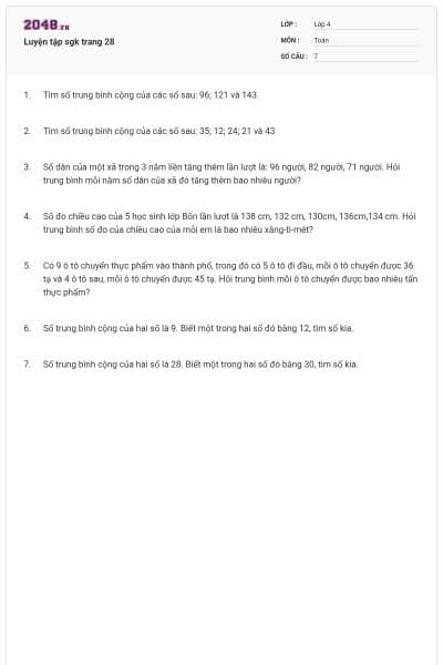 Luyện tập sgk trang 28