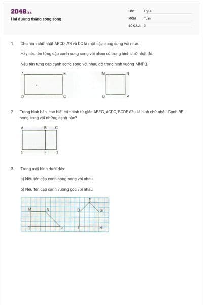 Hai đường thẳng song song