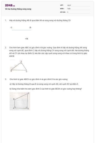 Vẽ hai đường thẳng song song