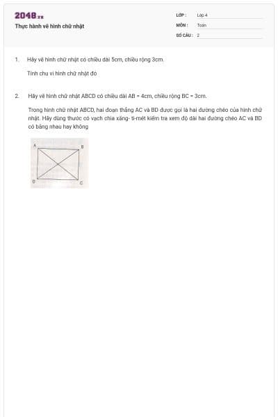 Thực hành vẽ hình chữ nhật