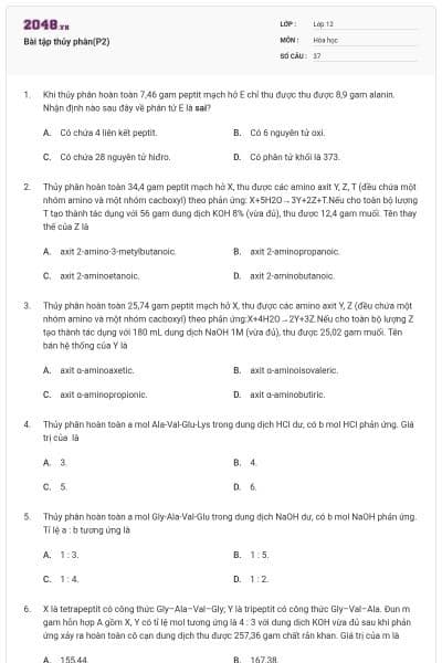 Bài tập thủy phân(P2)