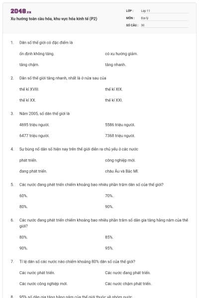 Xu hướng toàn cầu hóa, khu vực hóa kinh tế (P2)