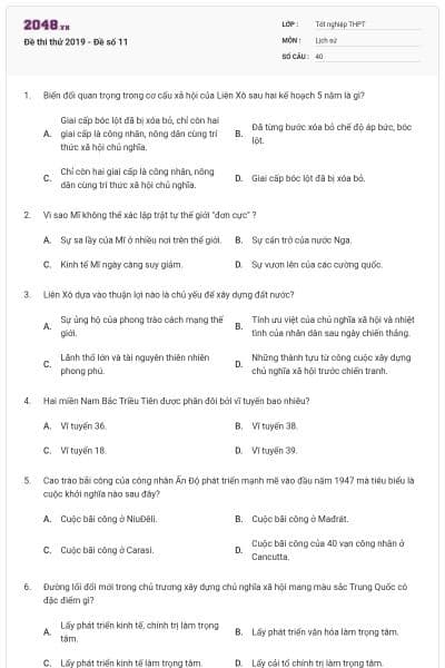 Đề thi thử 2019 - Đề số 11