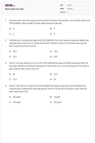 Muối sunfat của amin