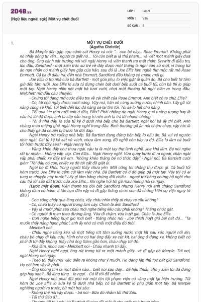 (Ngữ liệu ngoài sgk) Một vụ chết đuối