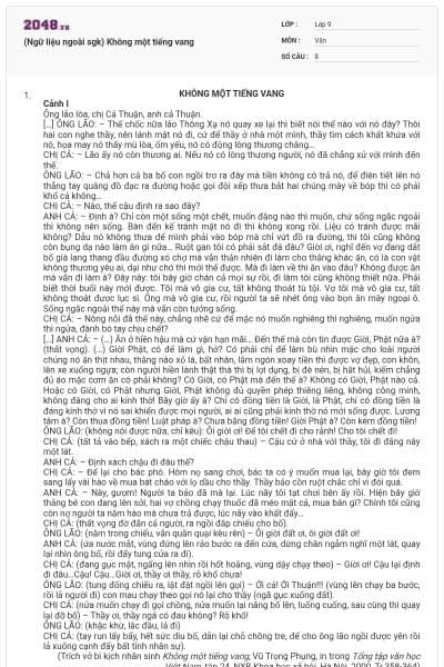 (Ngữ liệu ngoài sgk) Không một tiếng vang