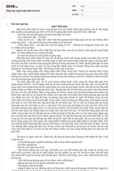 (Ngữ liệu ngoài sgk) Mặt trời đen