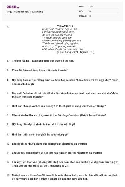 (Ngữ liệu ngoài sgk) Thuật hứng