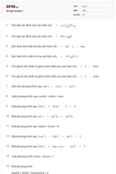 Ôn tập chương 1