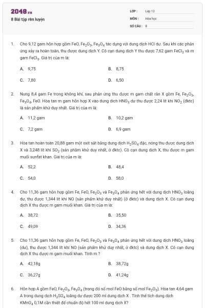 8 Bài tập rèn luyện