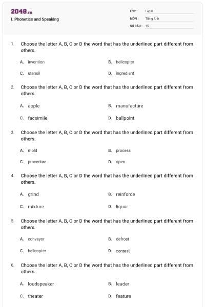 I. Phonetics and Speaking