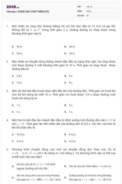 Chương I. ĐỘNG HỌC CHẤT ĐIỂM (P2)