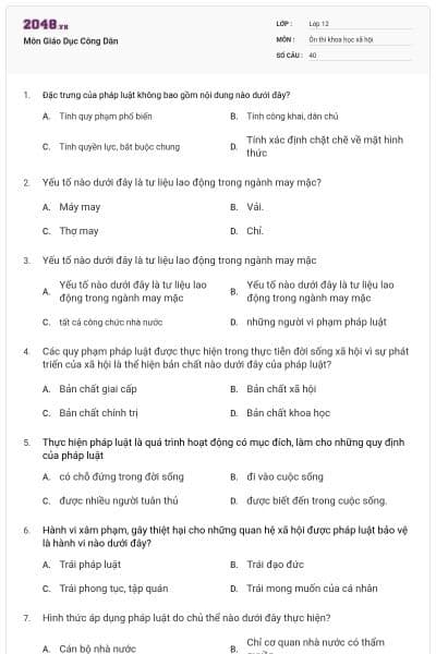 Môn Giáo Dục Công Dân