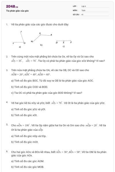 Tia phân giác của góc