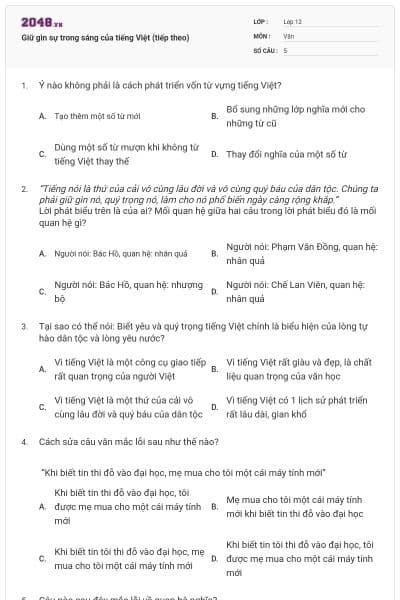 Giữ gìn sự trong sáng của tiếng Việt (tiếp theo)
