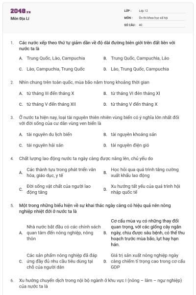 Môn Địa Lí