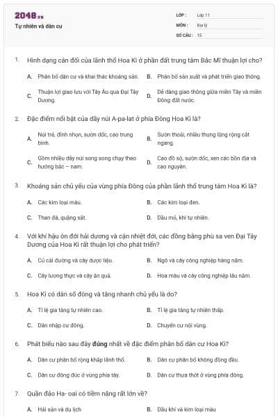 Tự nhiên và dân cư