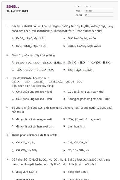 BÀI TẬP LÝ THUYẾT