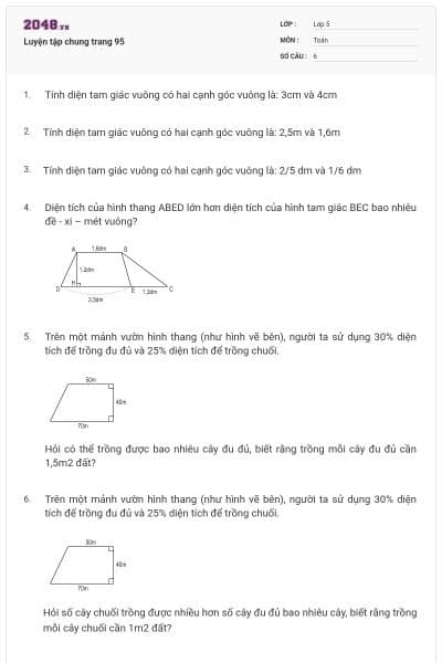 Luyện tập chung trang 95
