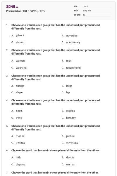 Pronunciation / EST /, / ƏNT /, / EꞮT /