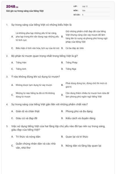 Giữ gìn sự trong sáng của tiếng Việt