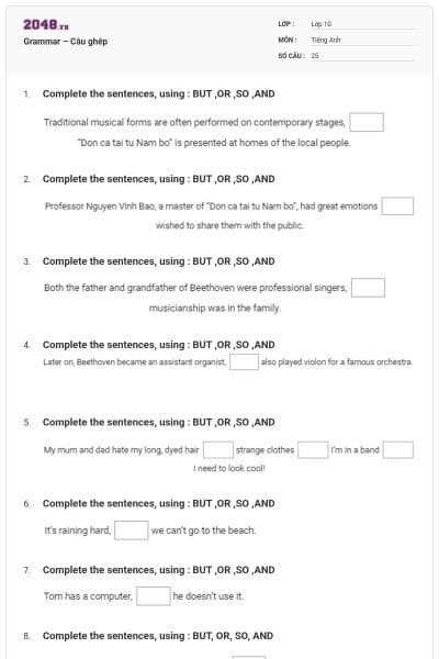 Grammar – Câu ghép