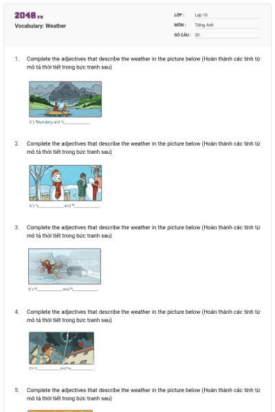 Vocabulary: Weather