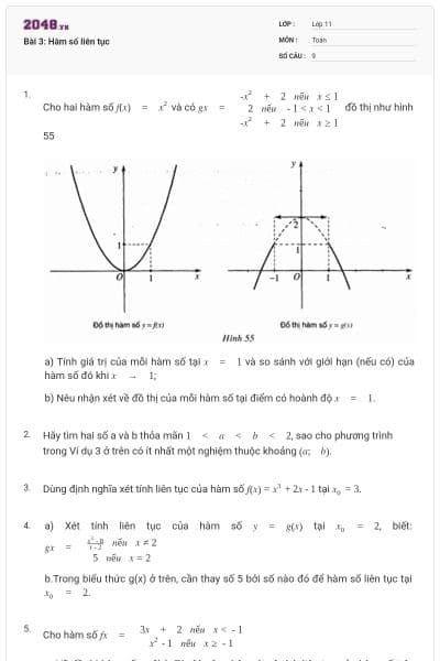 Bài 3: Hàm số liên tục