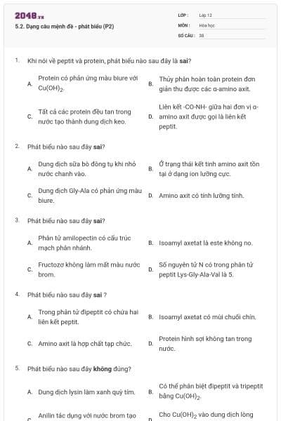 5.2. Dạng câu mệnh đề - phát biểu (P2)