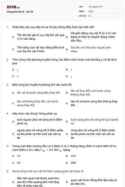 Công phá Vật lý - Đề 29