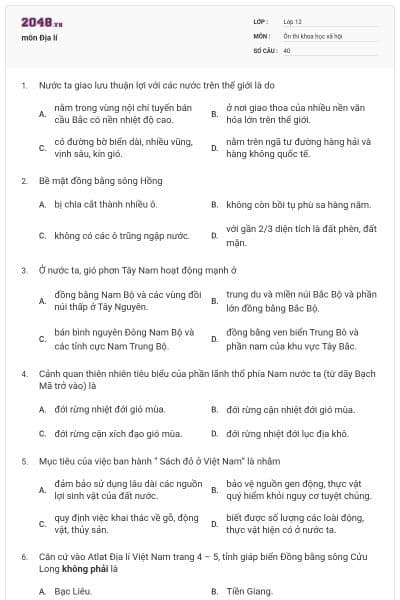 môn Địa lí