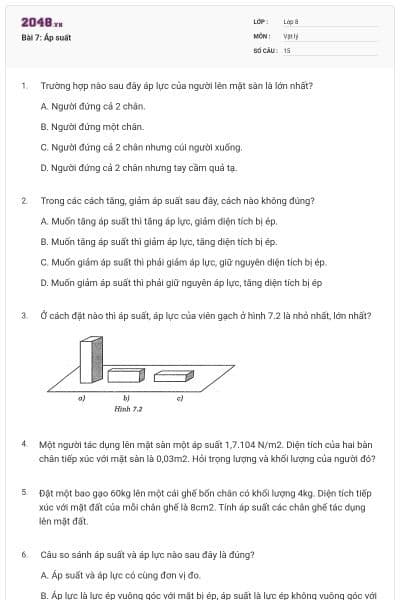 Bài 7: Áp suất