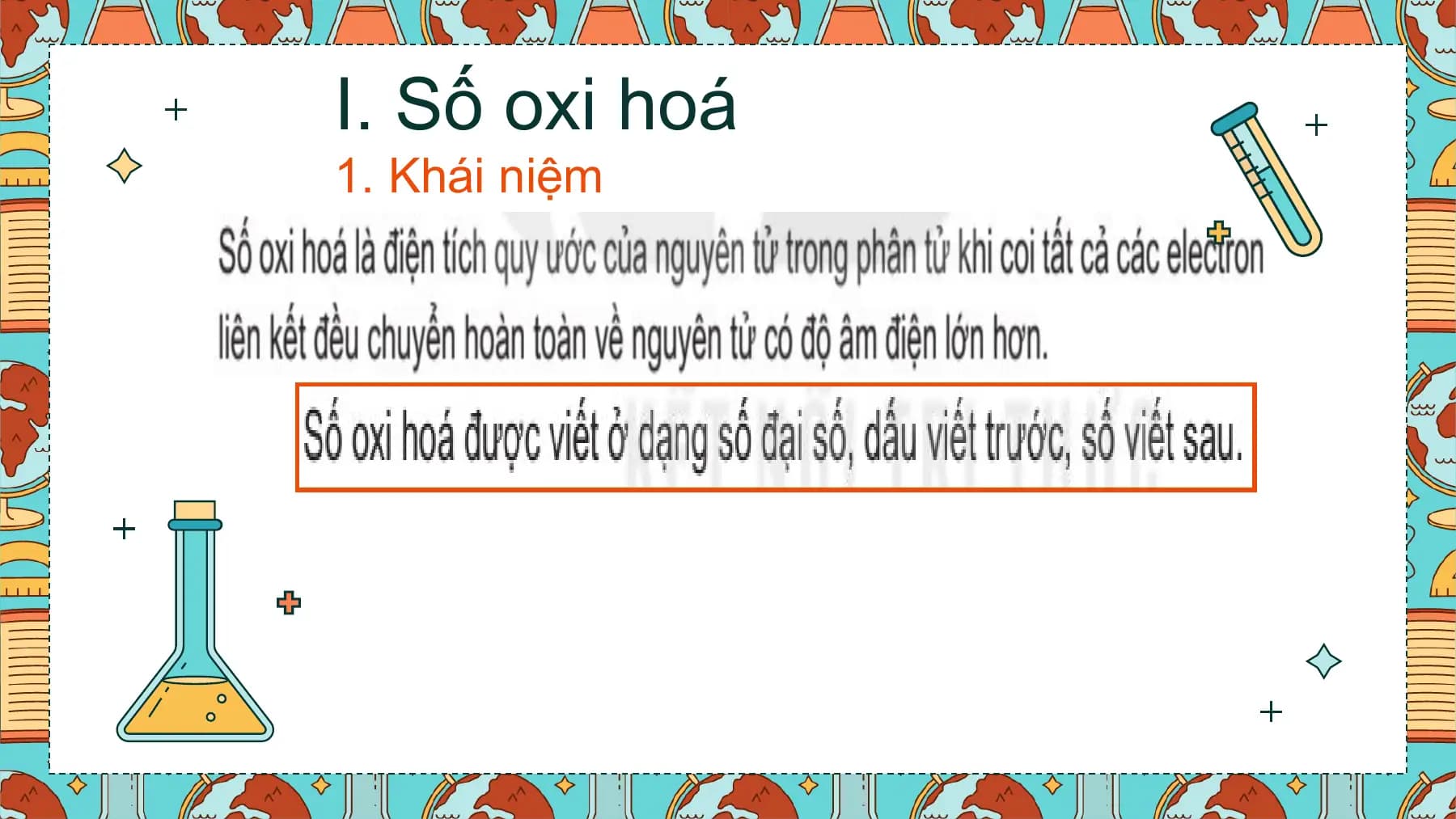 I. Số oxi hoá
1. Khái niệm