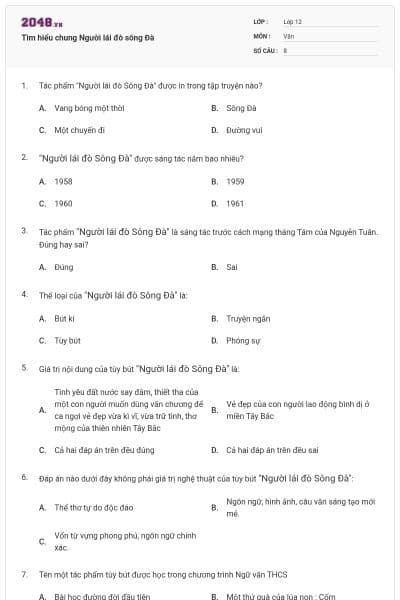 Tìm hiểu chung Người lái đò sông Đà