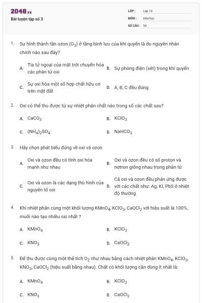 Bài luyện tập số 3