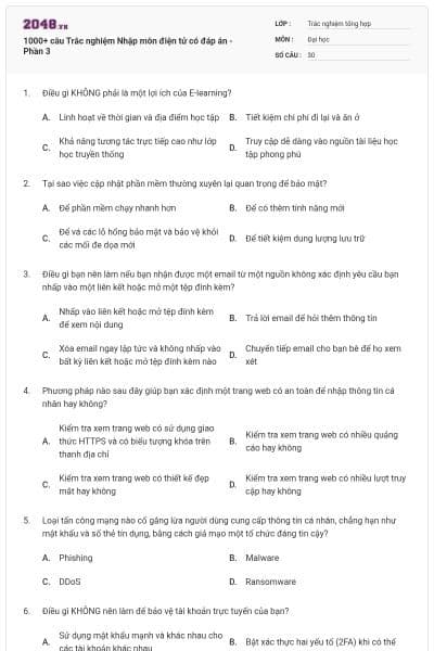 1000+ câu Trắc nghiệm Nhập môn điện tử có đáp án - Phần 3