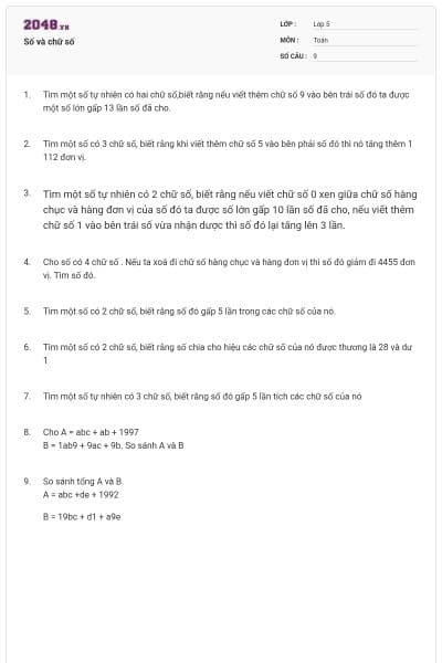 Số và chữ số