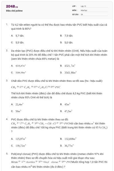 Điều chế polime