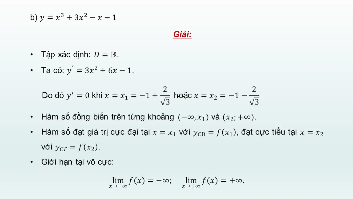 Giải: