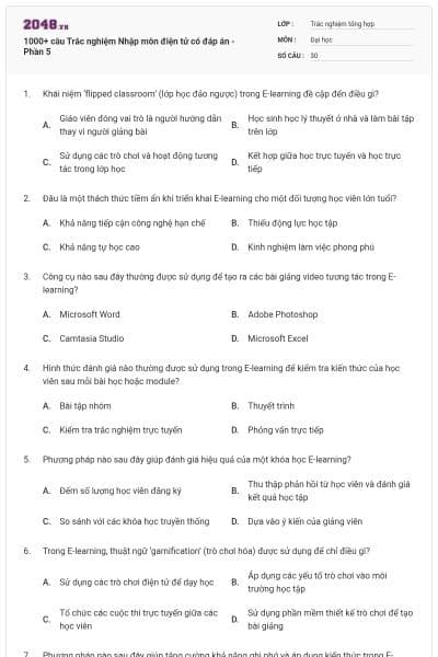 1000+ câu Trắc nghiệm Nhập môn điện tử có đáp án - Phần 5