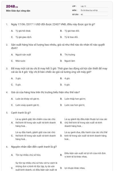 Môn Giáo dục công dân