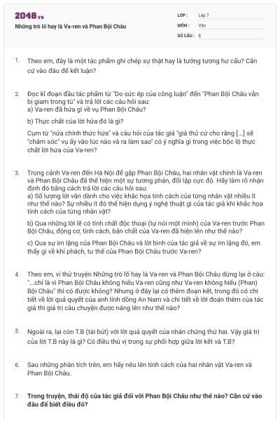 Những trò lố hay là Va-ren và Phan Bội Châu