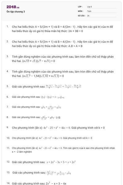 Ôn tập chương 3